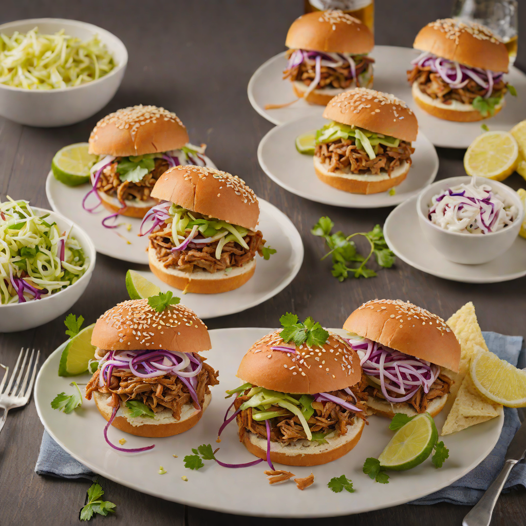Craft Beer-Braised Pulled Pork Sliders with Spiced Slaw