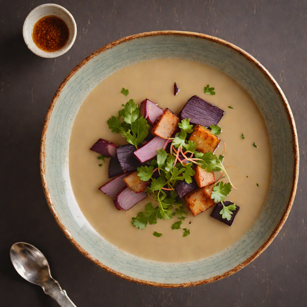Pan-Seared Okinawan Sweet Potato and Miso Soup