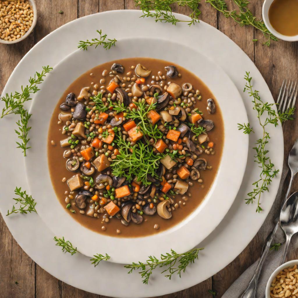 Solemn Mushroom and Lentil Stew with Thyme