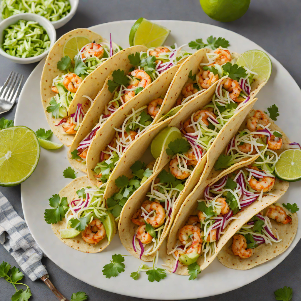 Simple Spicy Shrimp Tacos with Cilantro Lime Slaw