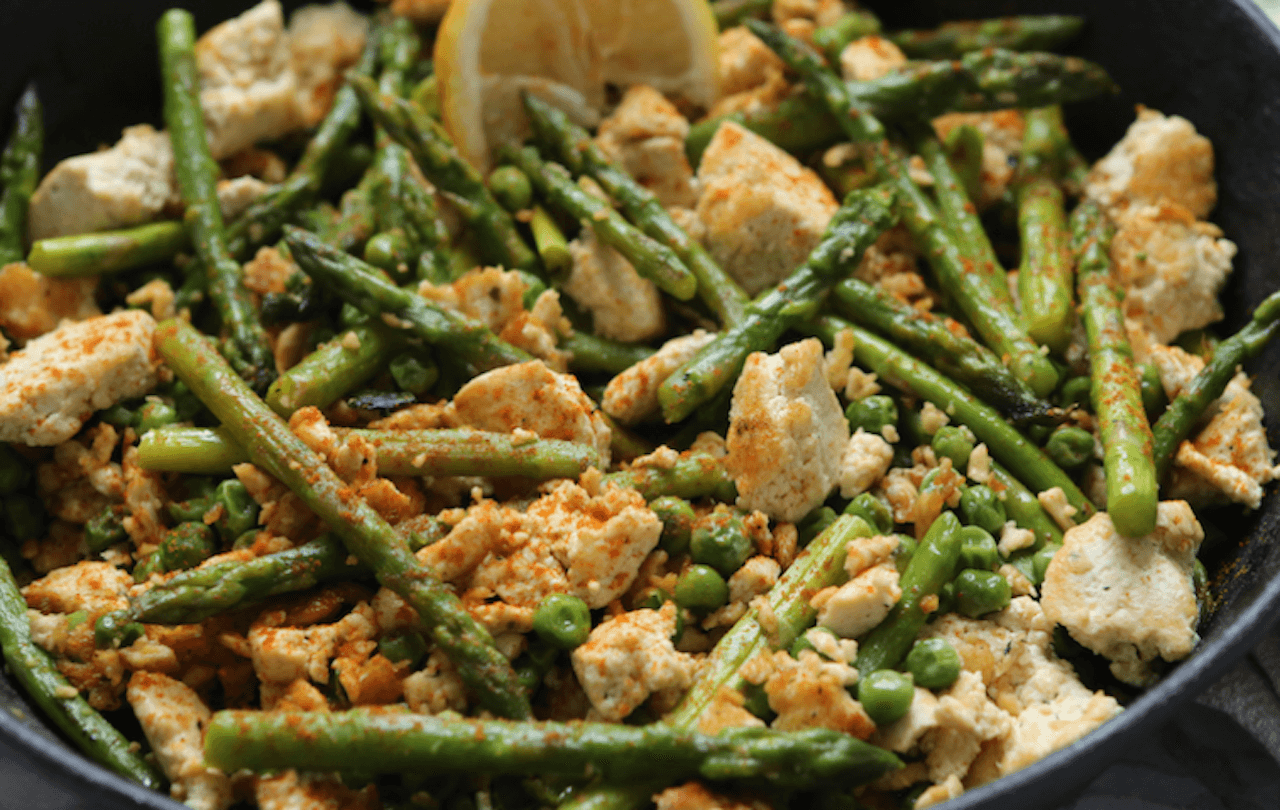 Asparagus & Pea Stir-Fry with Lemon Zest