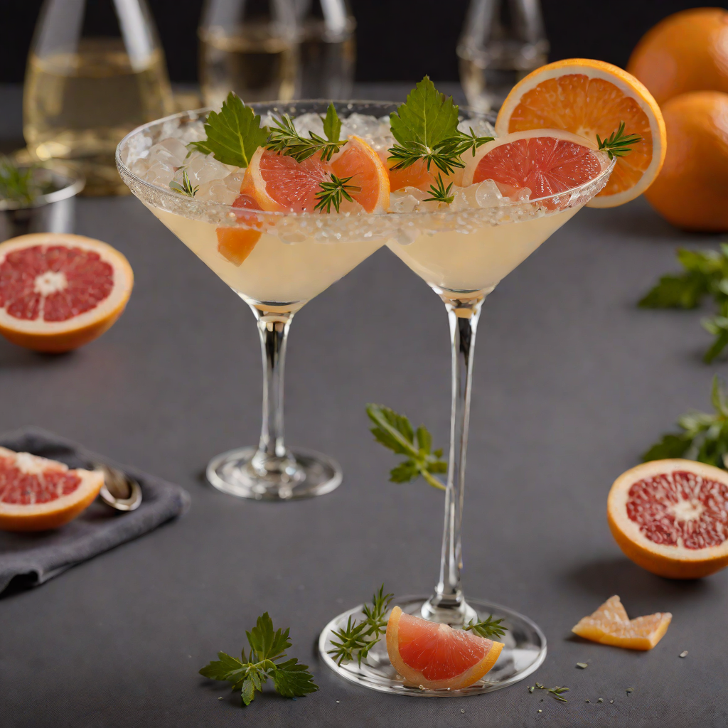 Herb-Infused Gin and Grapefruit Martini