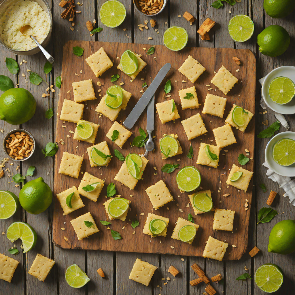 Lime and Ginger Shortbread Cookie Bites