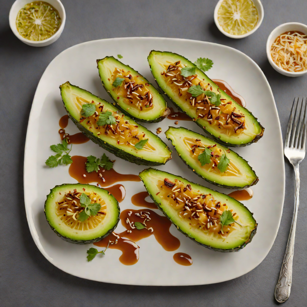 Grilled Citrus-Infused Bitter Melon with Ginger Soy Glaze