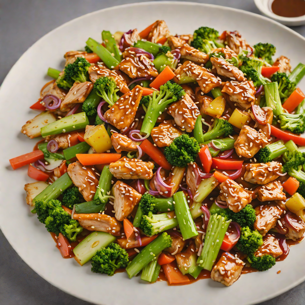 Chicken and Vegetable Stir-Fry with Soy-Garlic Glaze