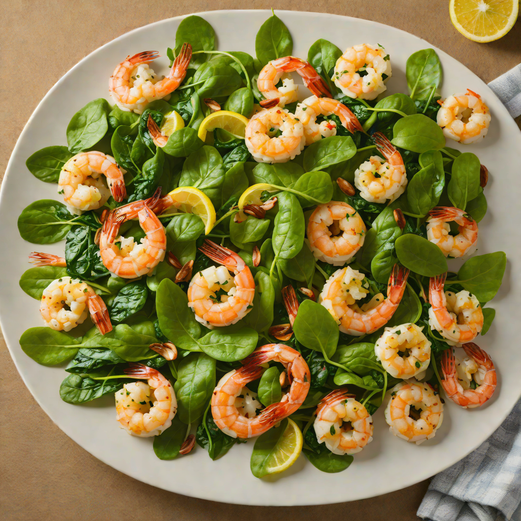 Sautéed Shrimp with Garlic, Lemon, and Baby Spinach