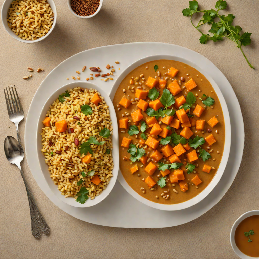 Spiced Millet and Peanut Stew with Sweet Potatoes