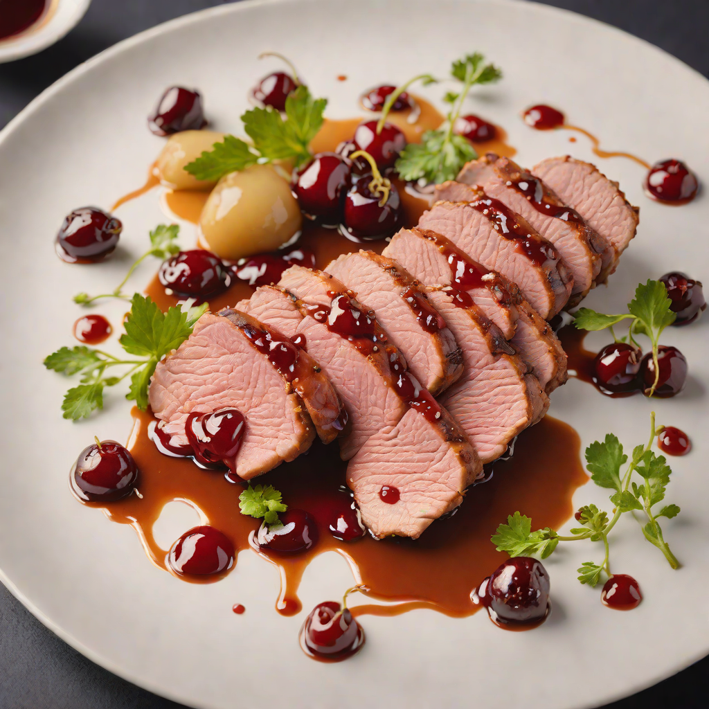 French Pan-Seared Duck Breast with Cherry Gastrique