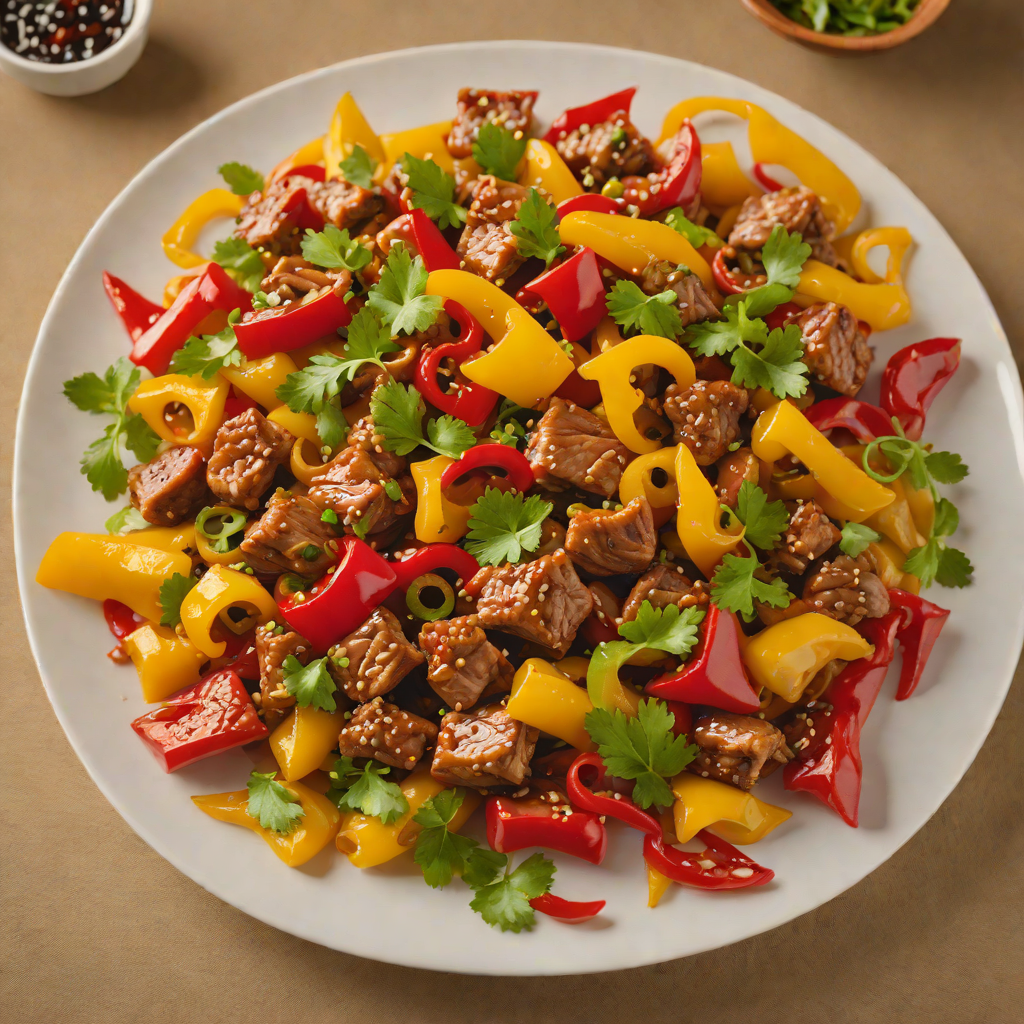 Stir-Fried Pork and Bell Peppers with Ginger