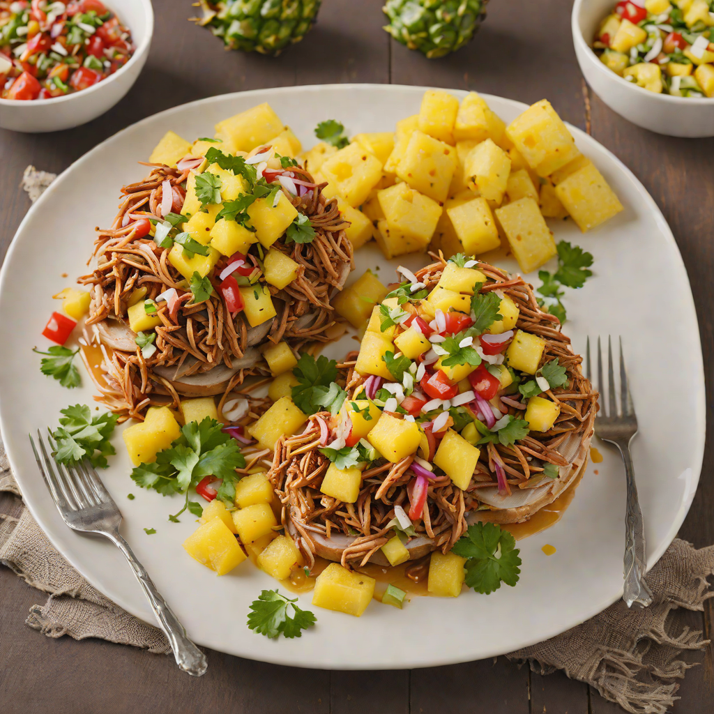 Slow-Cooked Tiki Pulled Pork with Pineapple Salsa
