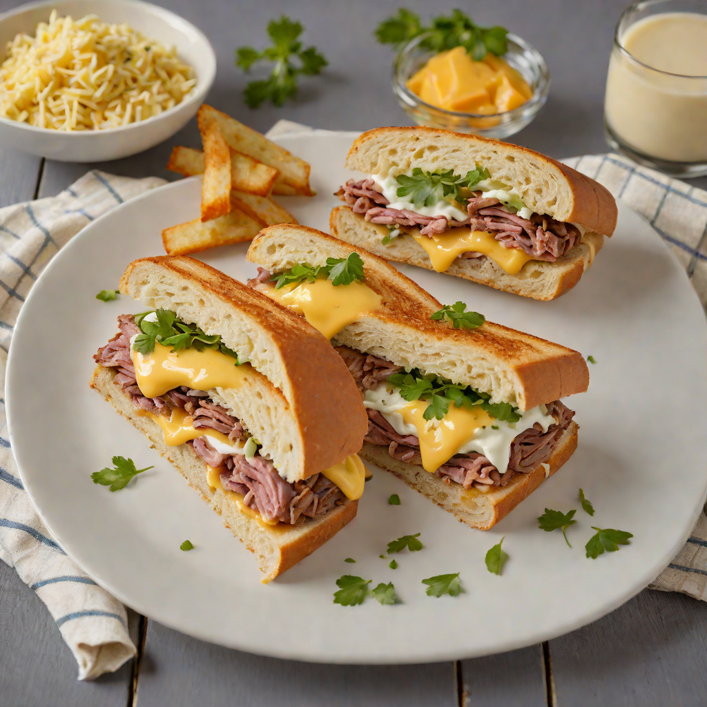 Sioux Falls-Inspired Beef and Cheddar Sandwich with Horseradish Aioli