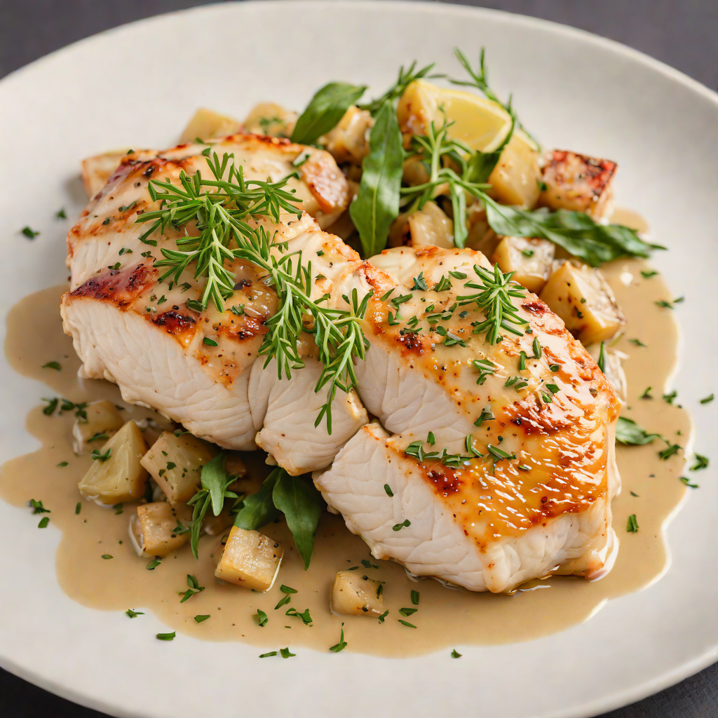Sautéed Chicken Breast with Thyme and Lemon Pan Sauce