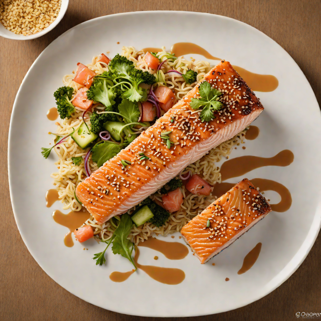 Seared Sesame-Crusted Salmon with Miso Glaze
