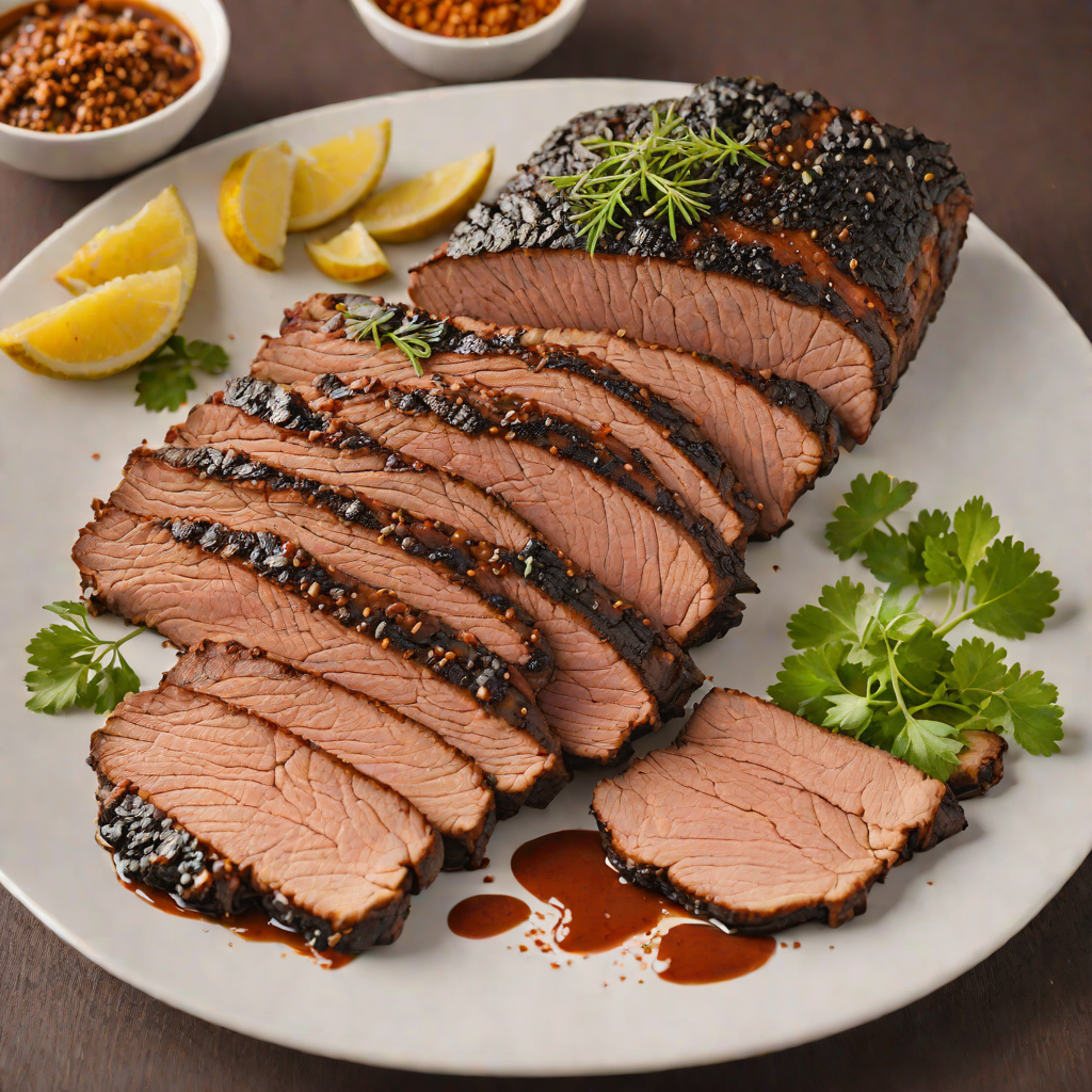Charcoal-Grilled Beef Brisket with Smoky Dry Rub