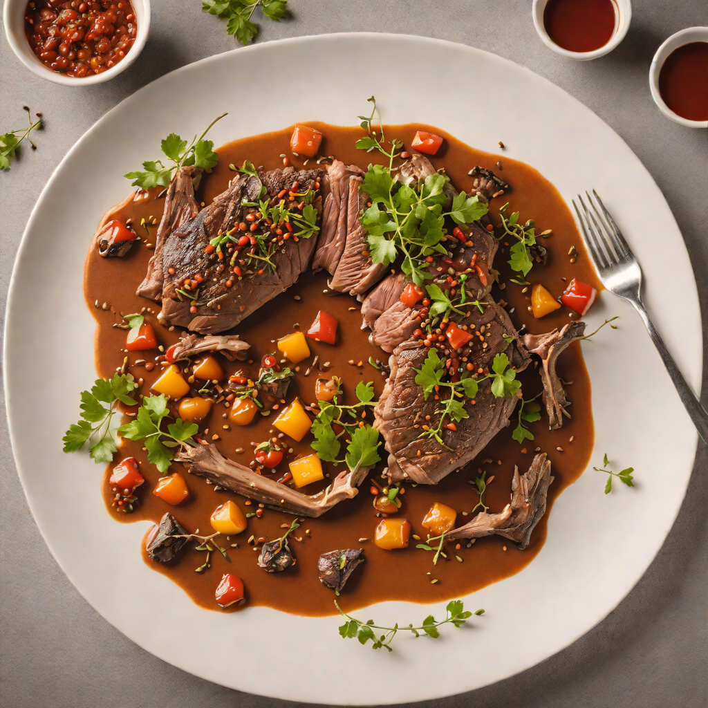 Slow-Roasted Kangaroo with Wattleseed and Bush Tomato Sauce