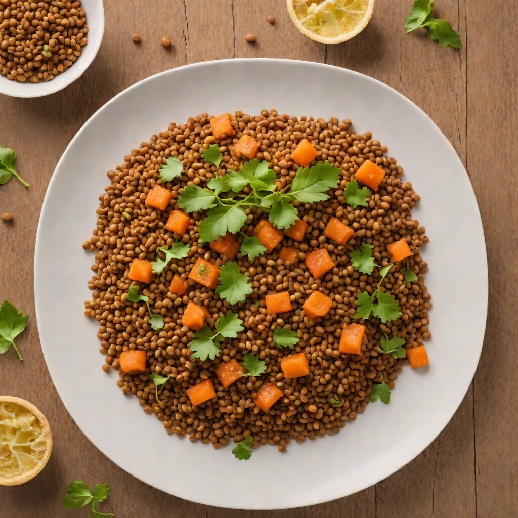 Sautéed Berbere-Spiced Lentils with Injera Croutons