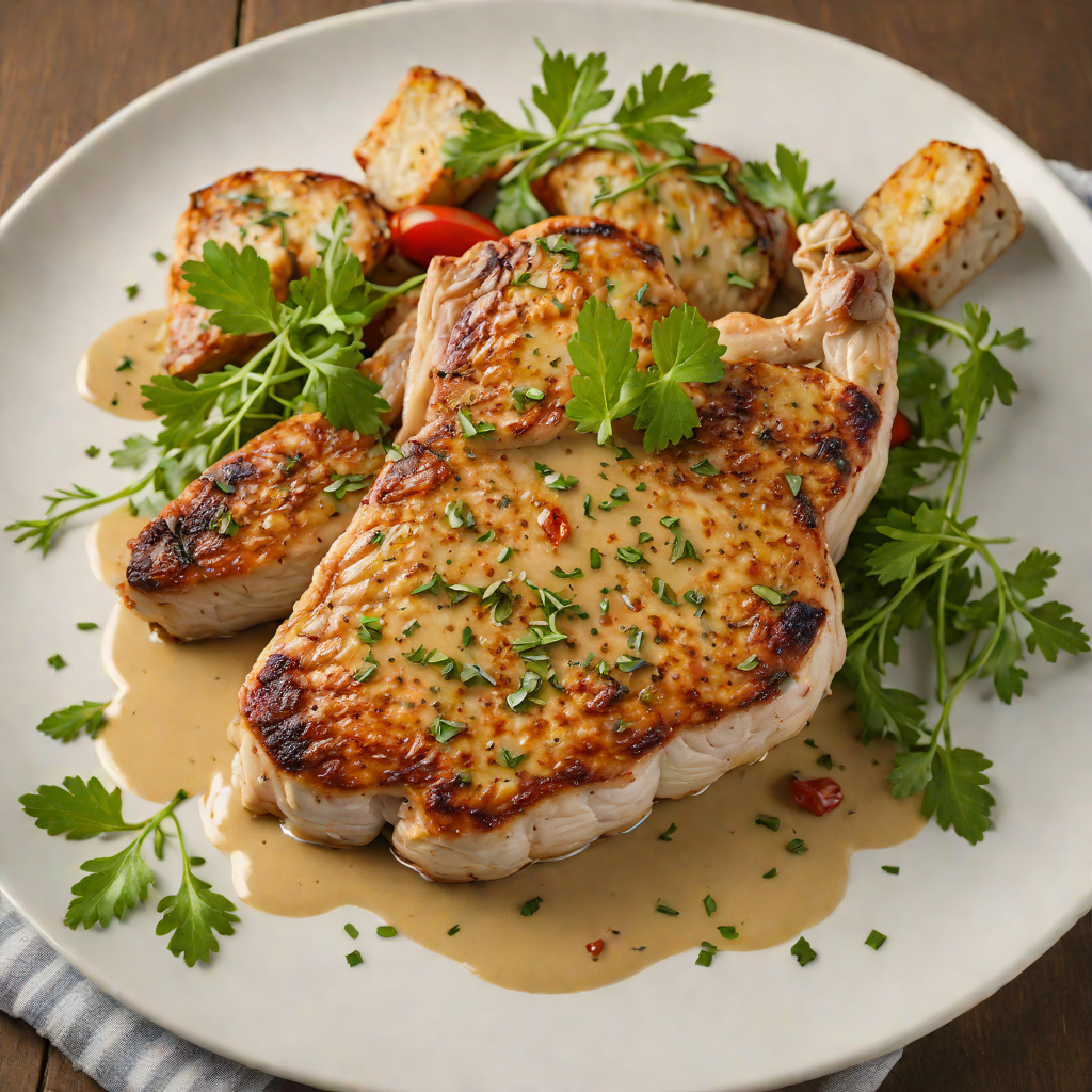 Pan-Seared Pork Chops with Bitter Herb Sauce