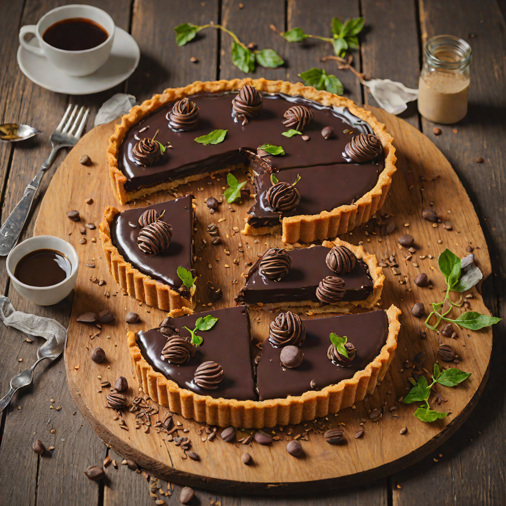 Coffee-Infused Bitter Chocolate Ganache Tart