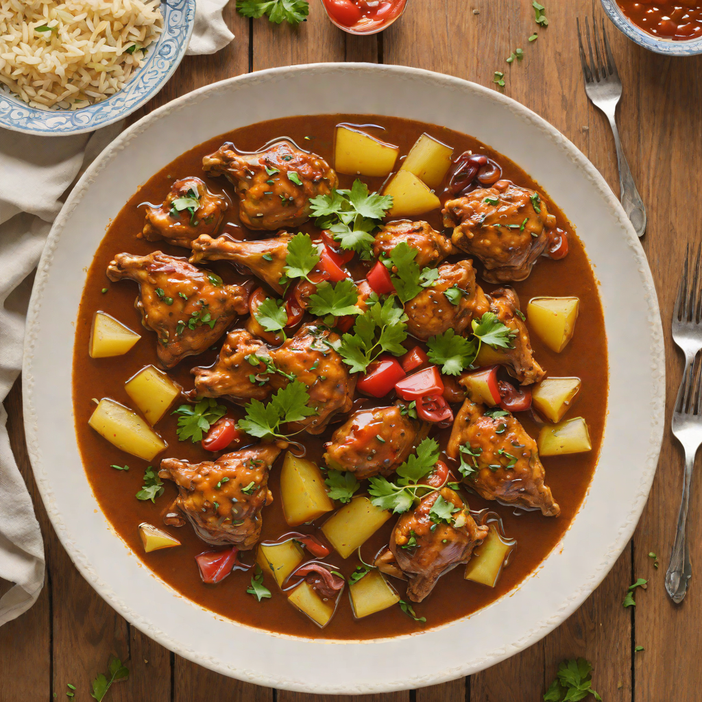 Slow-Simmered Berbere Chicken Stew with Onions and Garlic