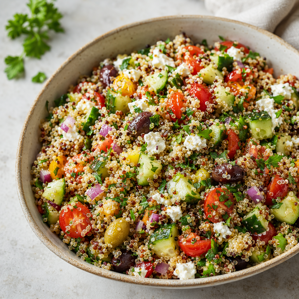 Most Vibrant Mediterranean Quinoa Salad