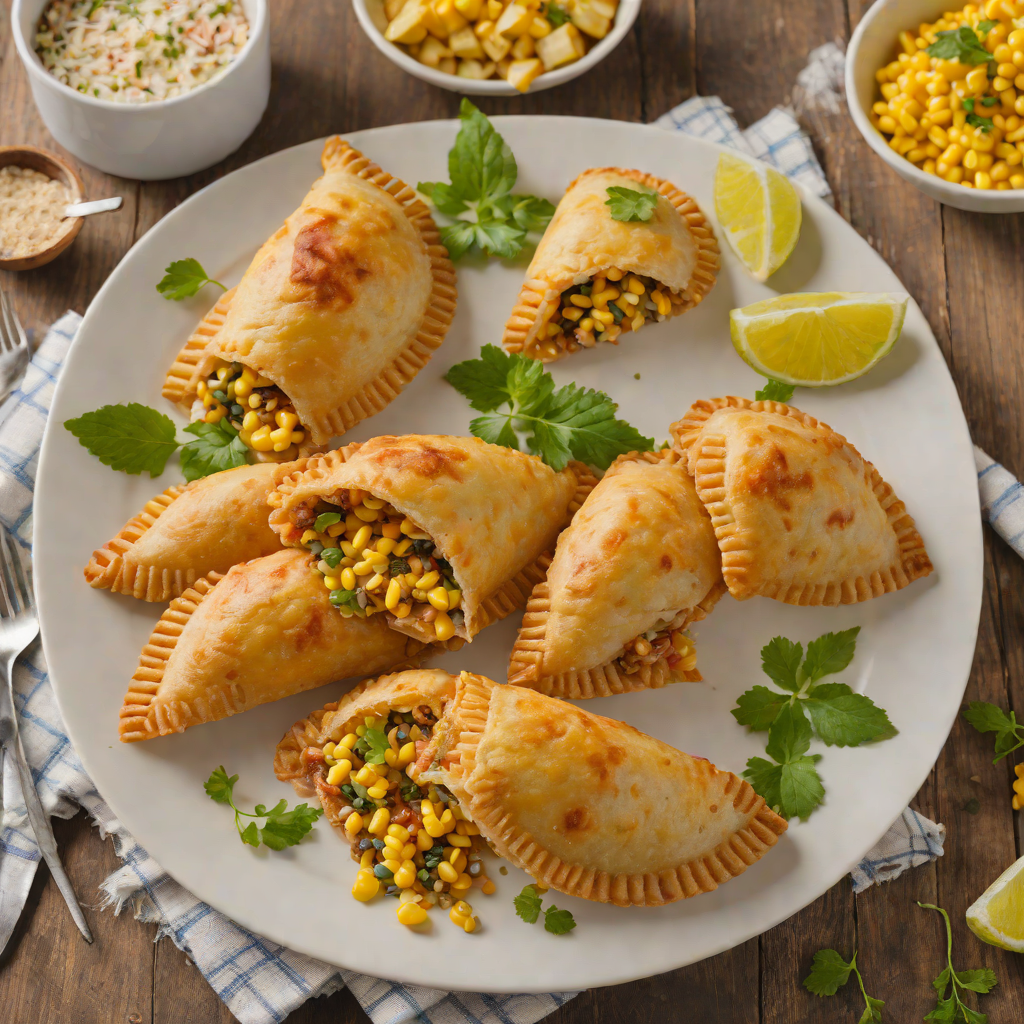 Pan-Fried Pork Empanadas with Spiced Corn and Potato Filling