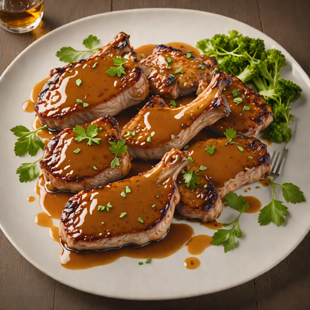 Old Dominick Whiskey-Glazed Pork Chops