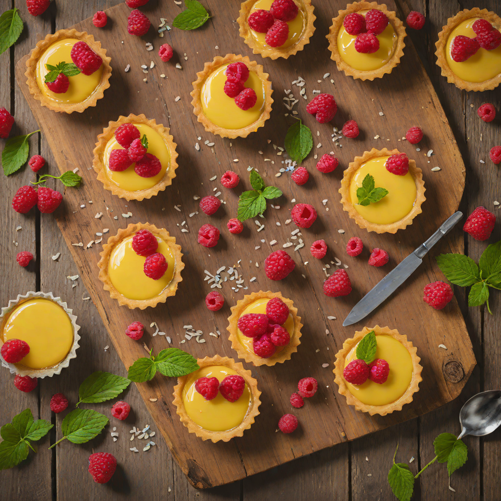 Mini Lemon Curd and Raspberry Tartlets