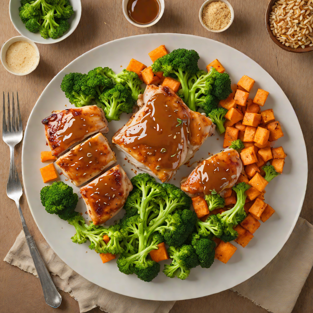 Sheet Pan Honey-Glazed Chicken with Sweet Potato and Broccoli