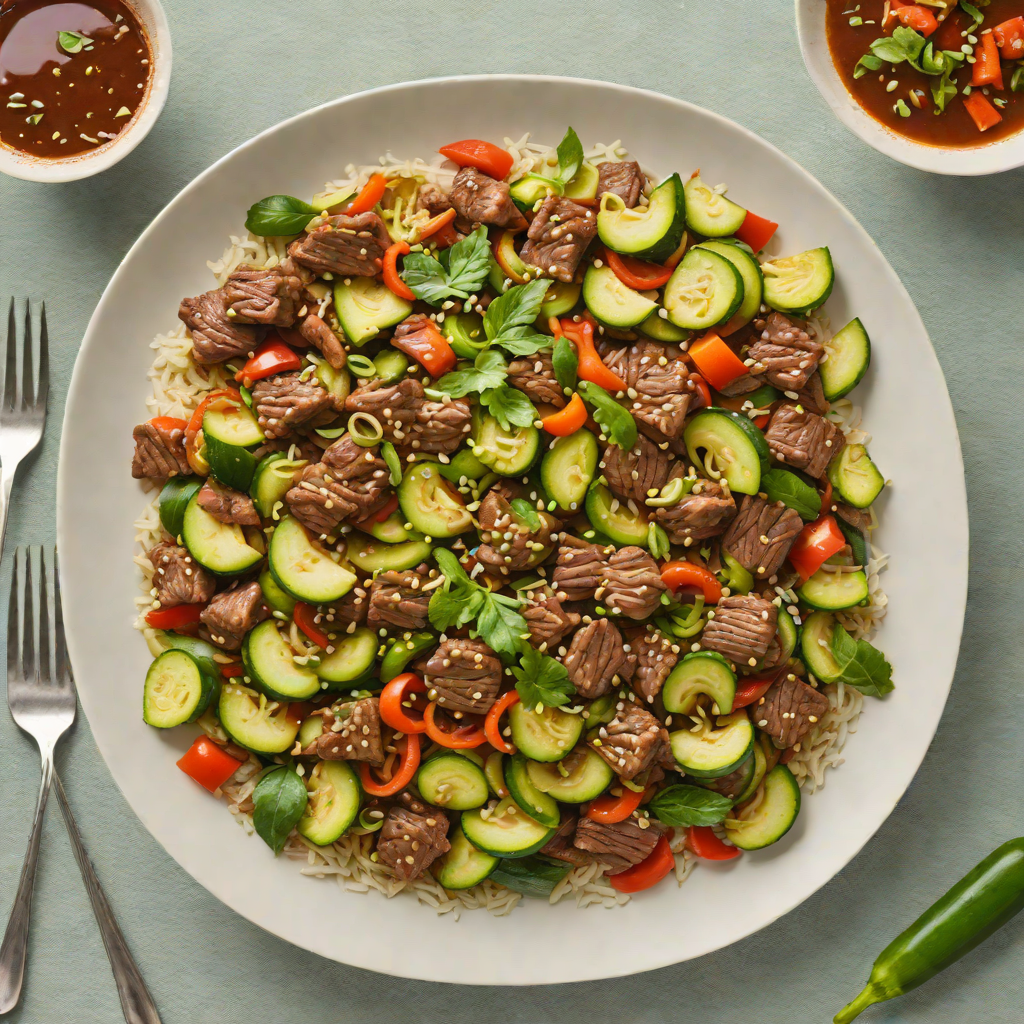 Stovetop Beef and Zucchini Stir-Fry with Ginger