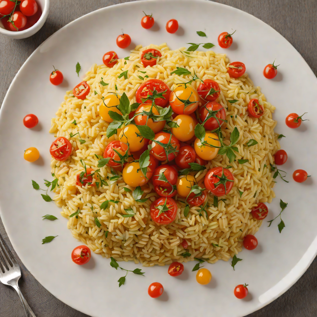 Saffron-Infused Risotto with Roasted Cherry Tomatoes