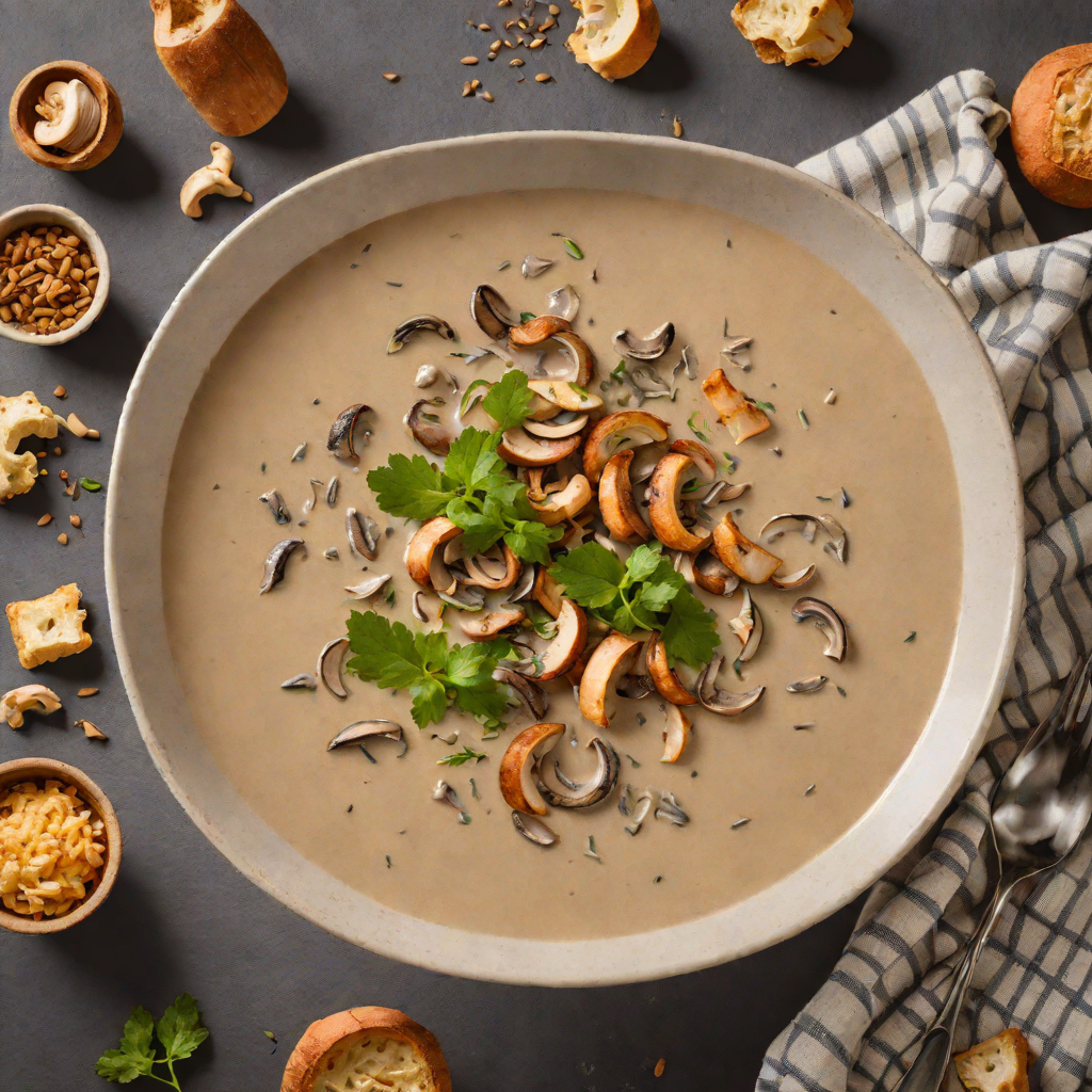 Half-and-Half Creamy Mushroom Soup