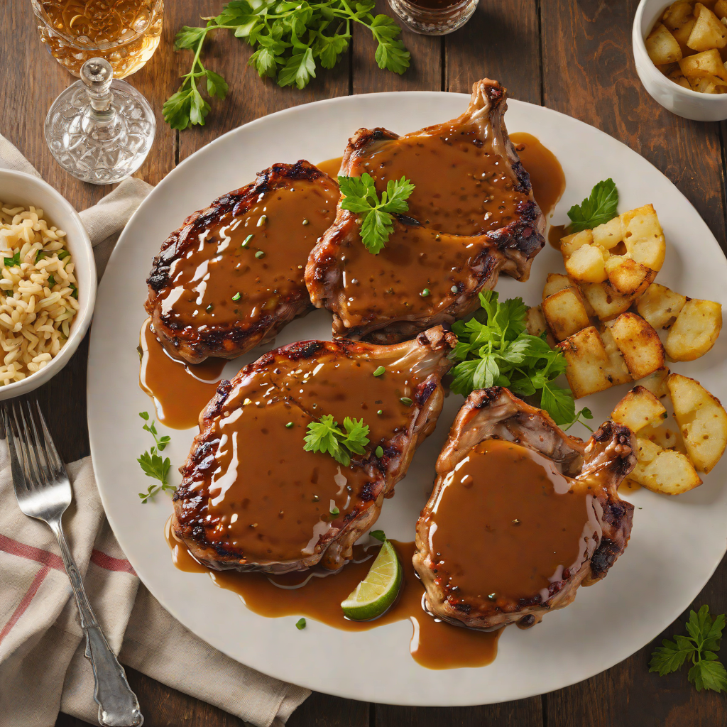 Old Dominick Tennessee Whiskey Glazed Pork Chops