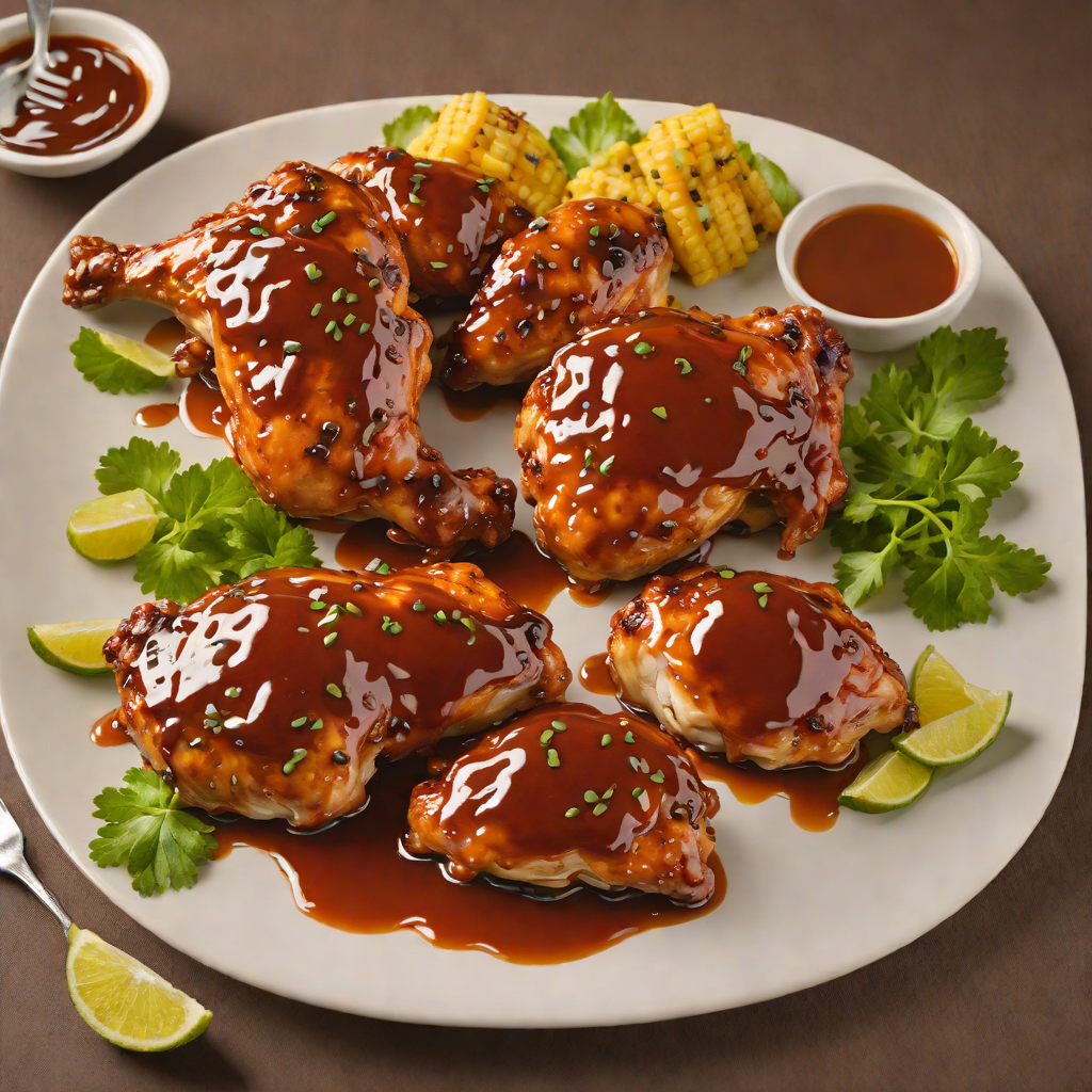 Grilled BBQ Chicken Thighs with Spicy Honey Glaze
