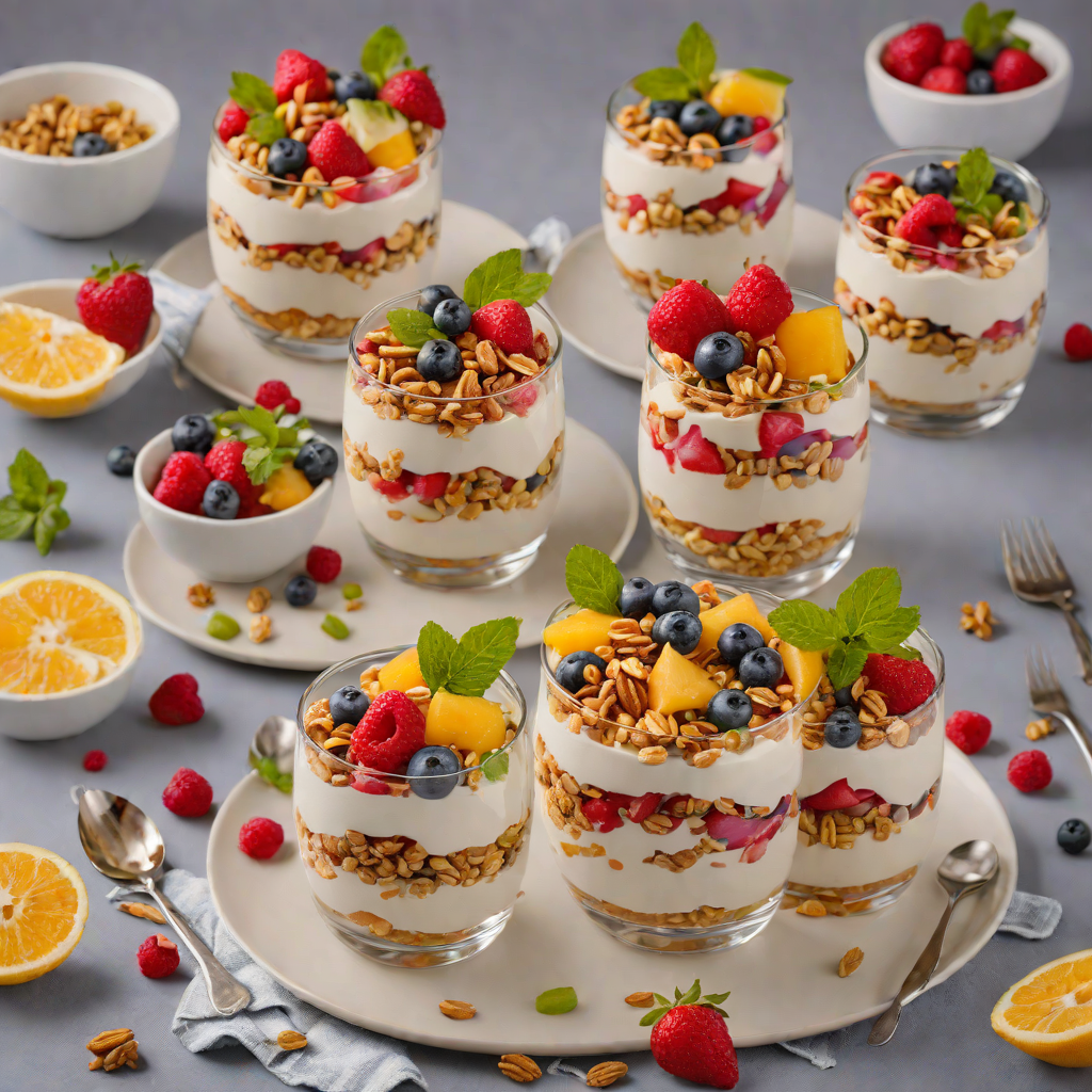 No-Bake Fruit Yogurt Parfaits with Honey Granola