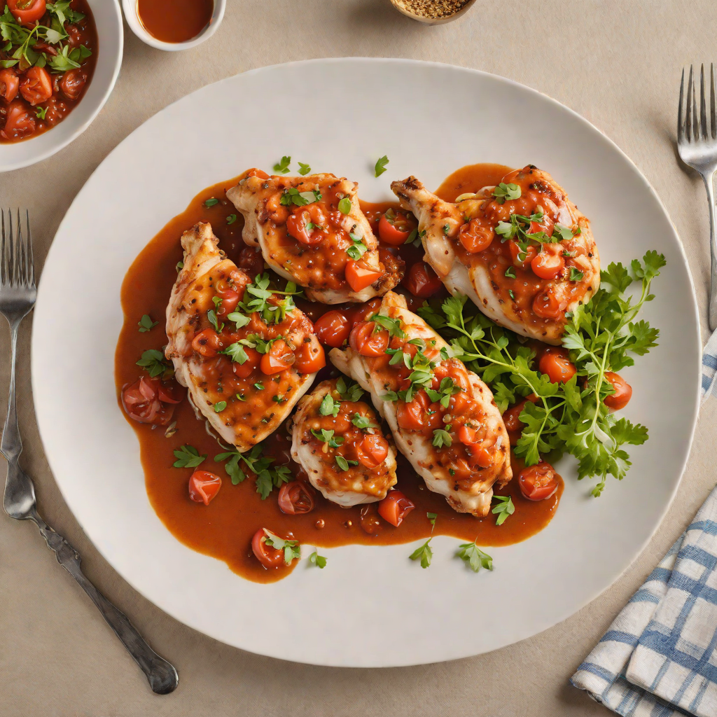 Pan-Seared Chicken with Berbere and Garlic Tomato Sauce