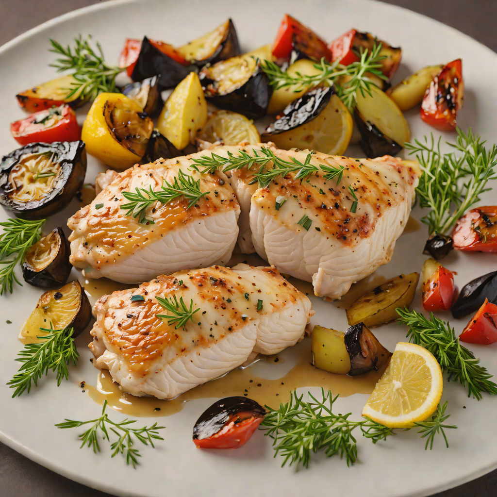 Pan-Seared Lemon-Thyme Chicken with Roasted Vegetables