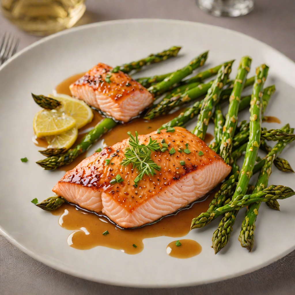 Stanley Cup Inspired Maple-Glazed Salmon with Roasted Asparagus