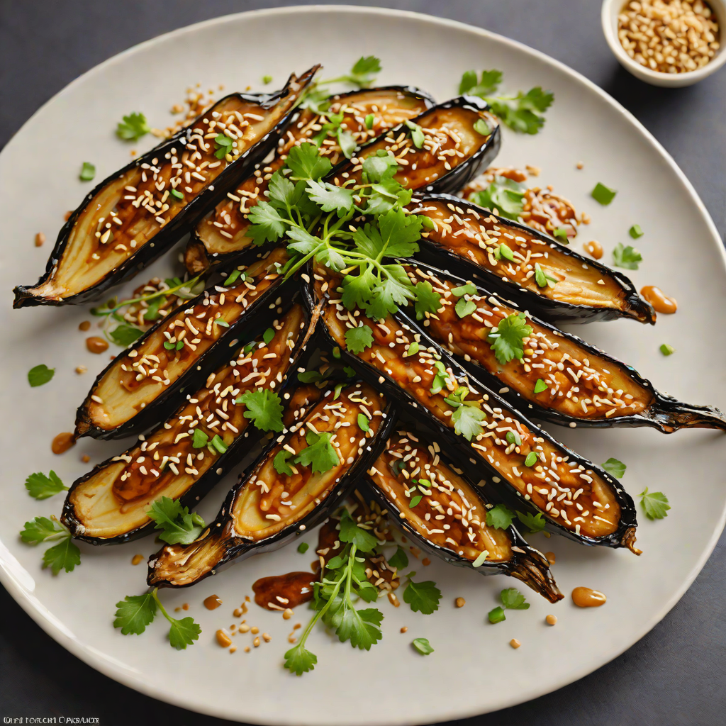 Miso-Glazed Roasted Eggplant with Scallion and Sesame