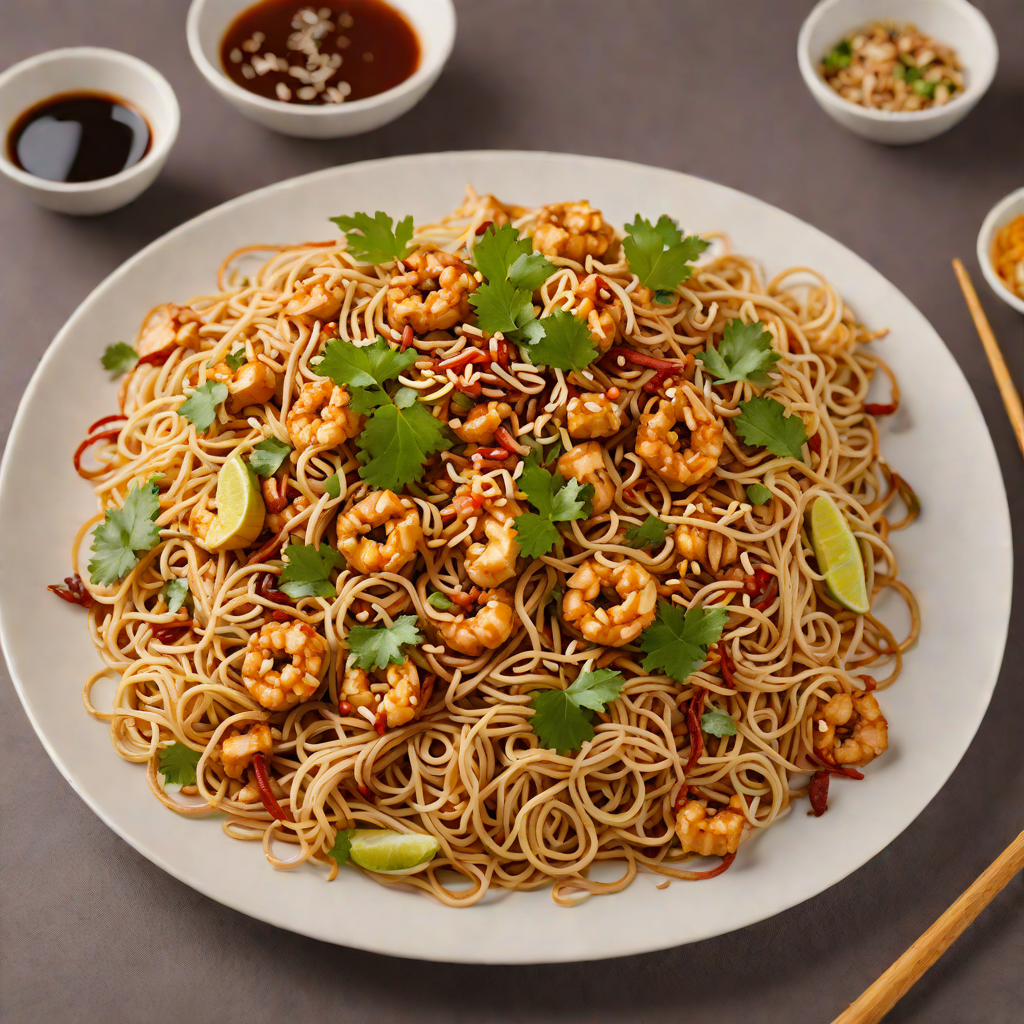Stir-Fried Pad Thai Noodles with Tamarind Sauce