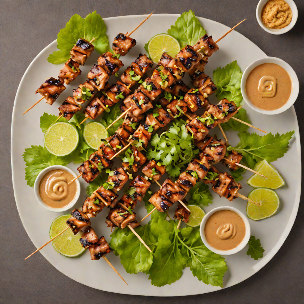 Grilled Thai Pork Skewers with Peanut Dipping Sauce