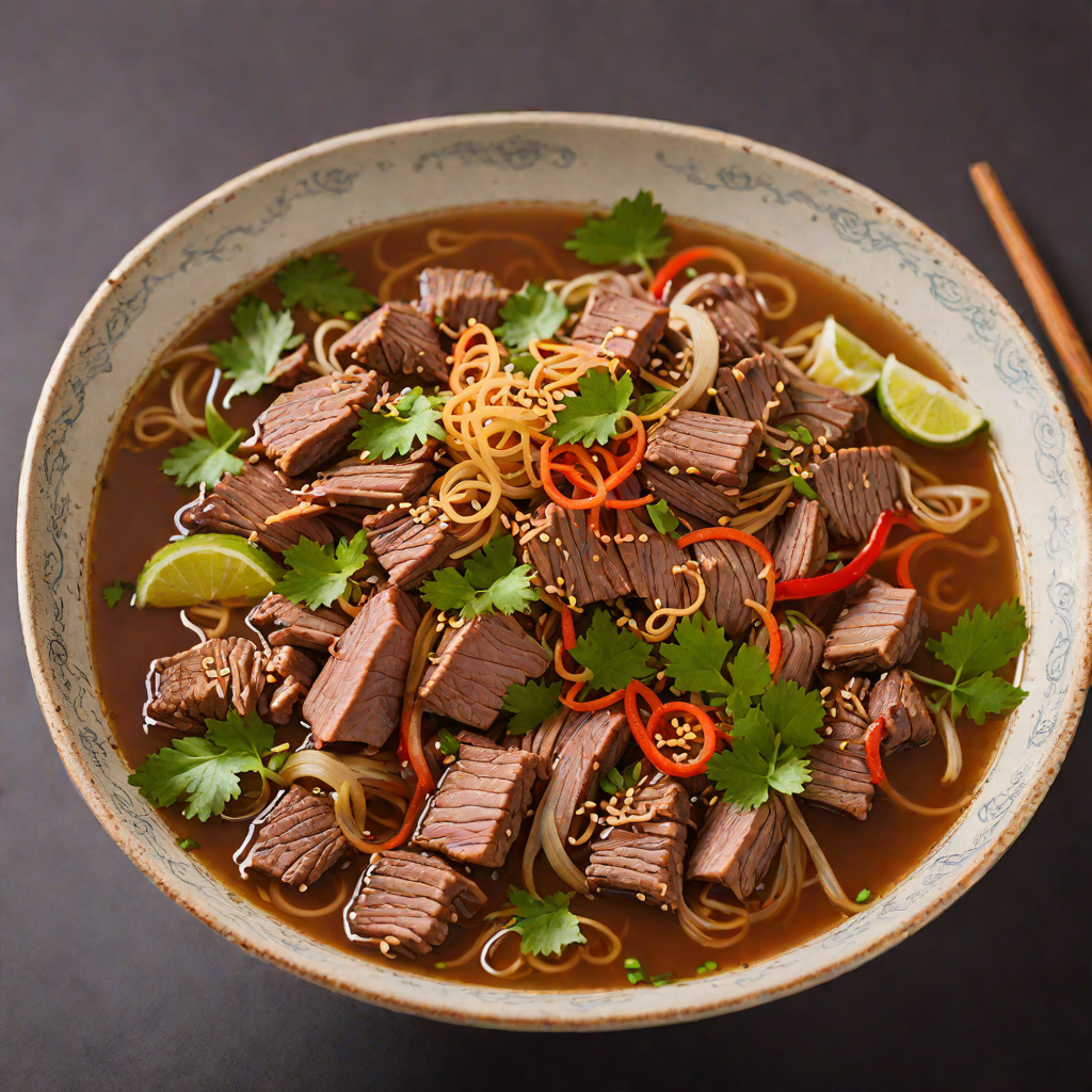 Slow-Simmered Beef Brisket Pho with Star Anise and Cinnamon