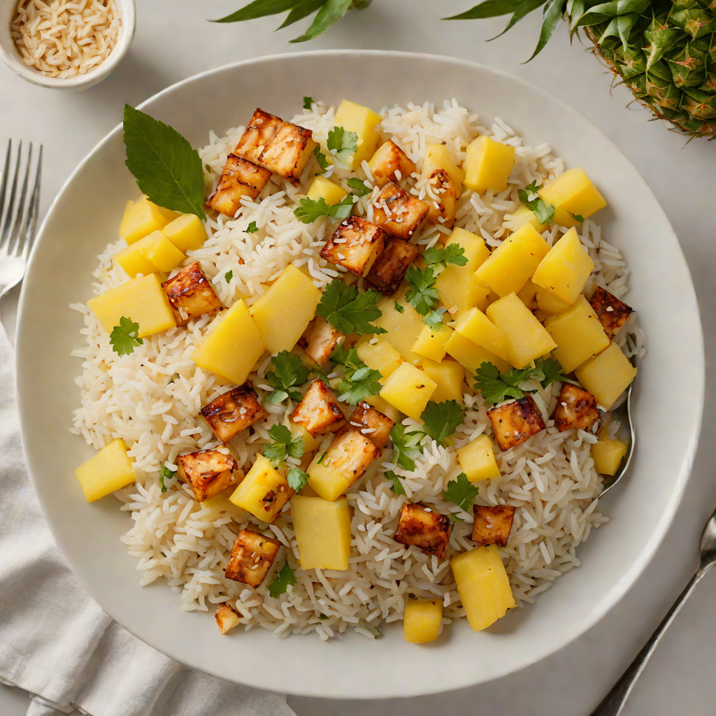 Tiki-Style Coconut and Pineapple Rice Bowl