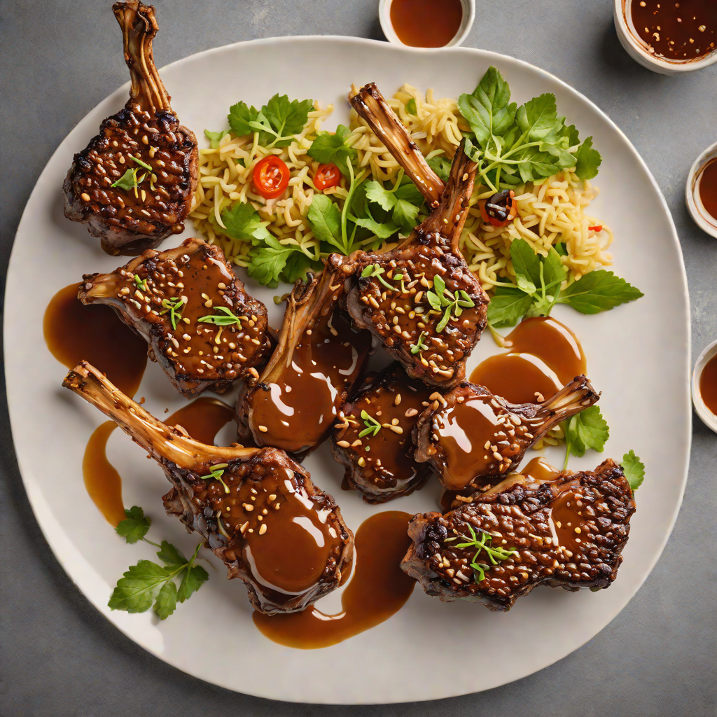 Coffee-Spiced Ethiopian Honey Glazed Lamb Chops