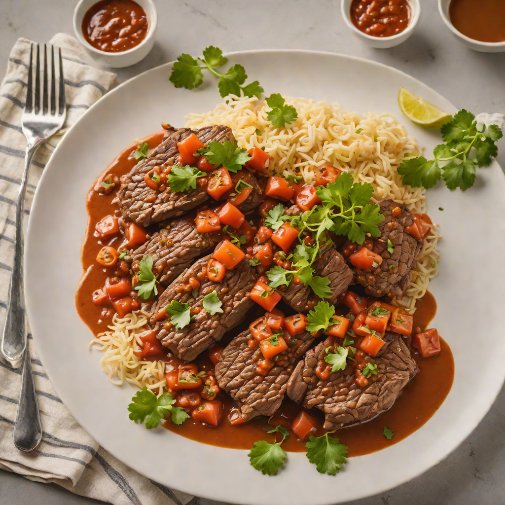 Slow-Cooked Salvadoran Beef with Spiced Tomato Sauce