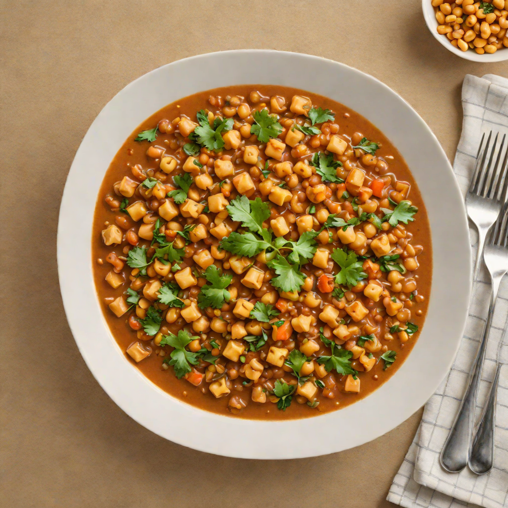 Half-Half Spiced Lentil and Chickpea Stew