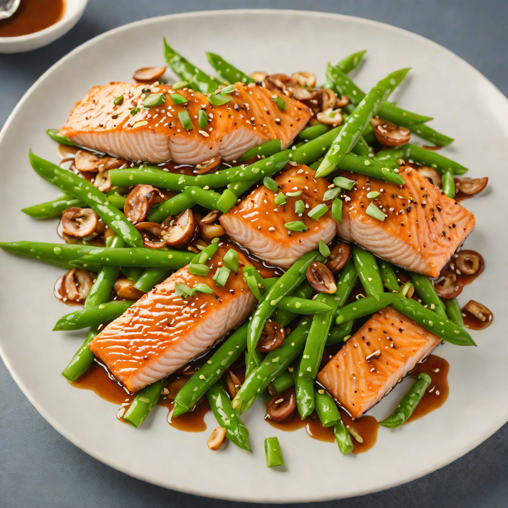 Quick Stir-Fried Teriyaki Salmon with Snap Peas