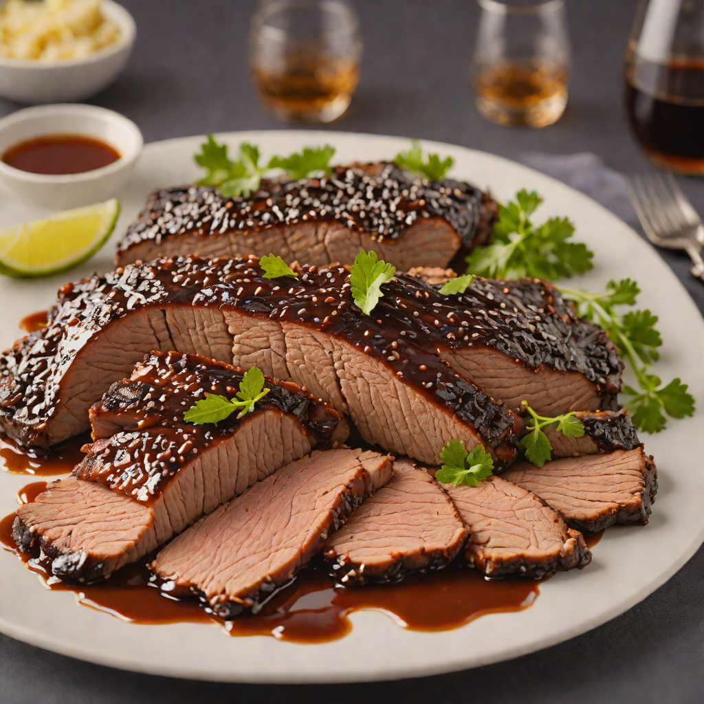 Slow-Smoked Brisket with Honey Molasses Glaze