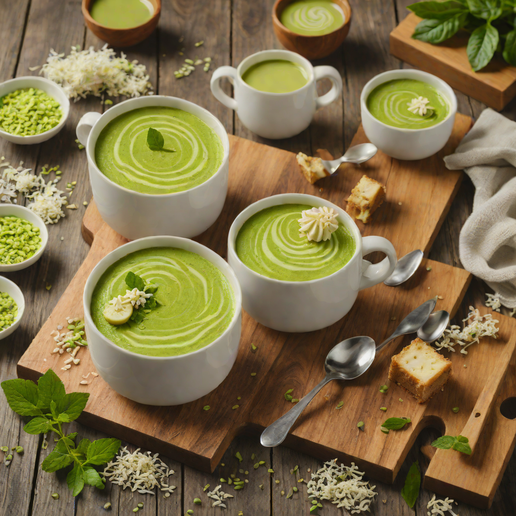 Microwave Mug Matcha Cheesecake with White Chocolate Swirl