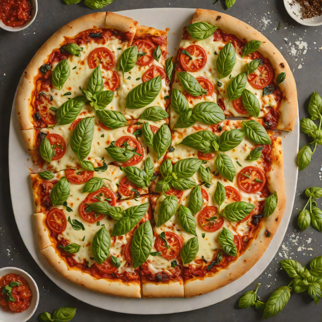 Wood-Fired Oven Margherita Pizza with Fresh Basil