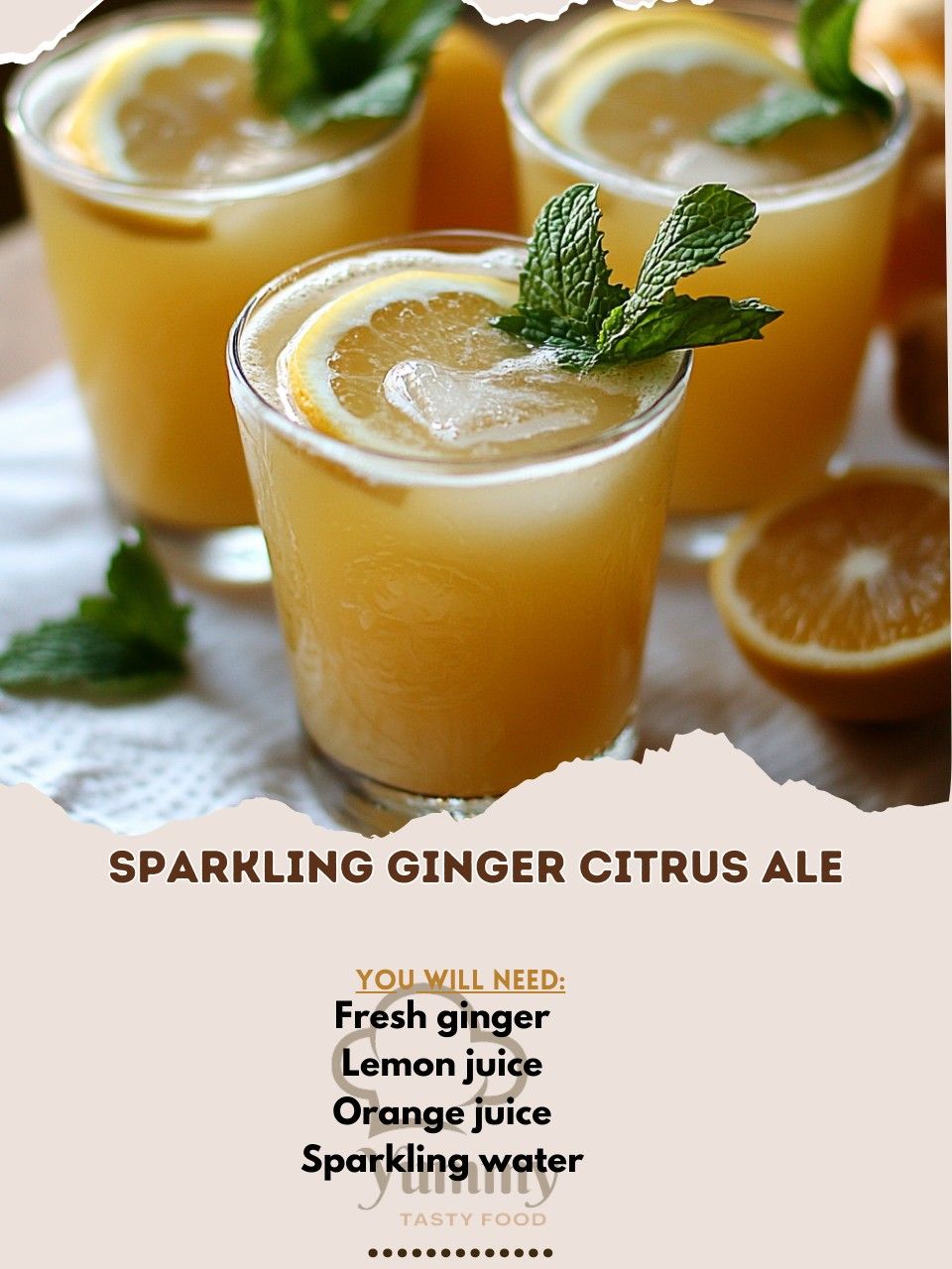 Citrus-Tech Sparkler with Honey and Ginger